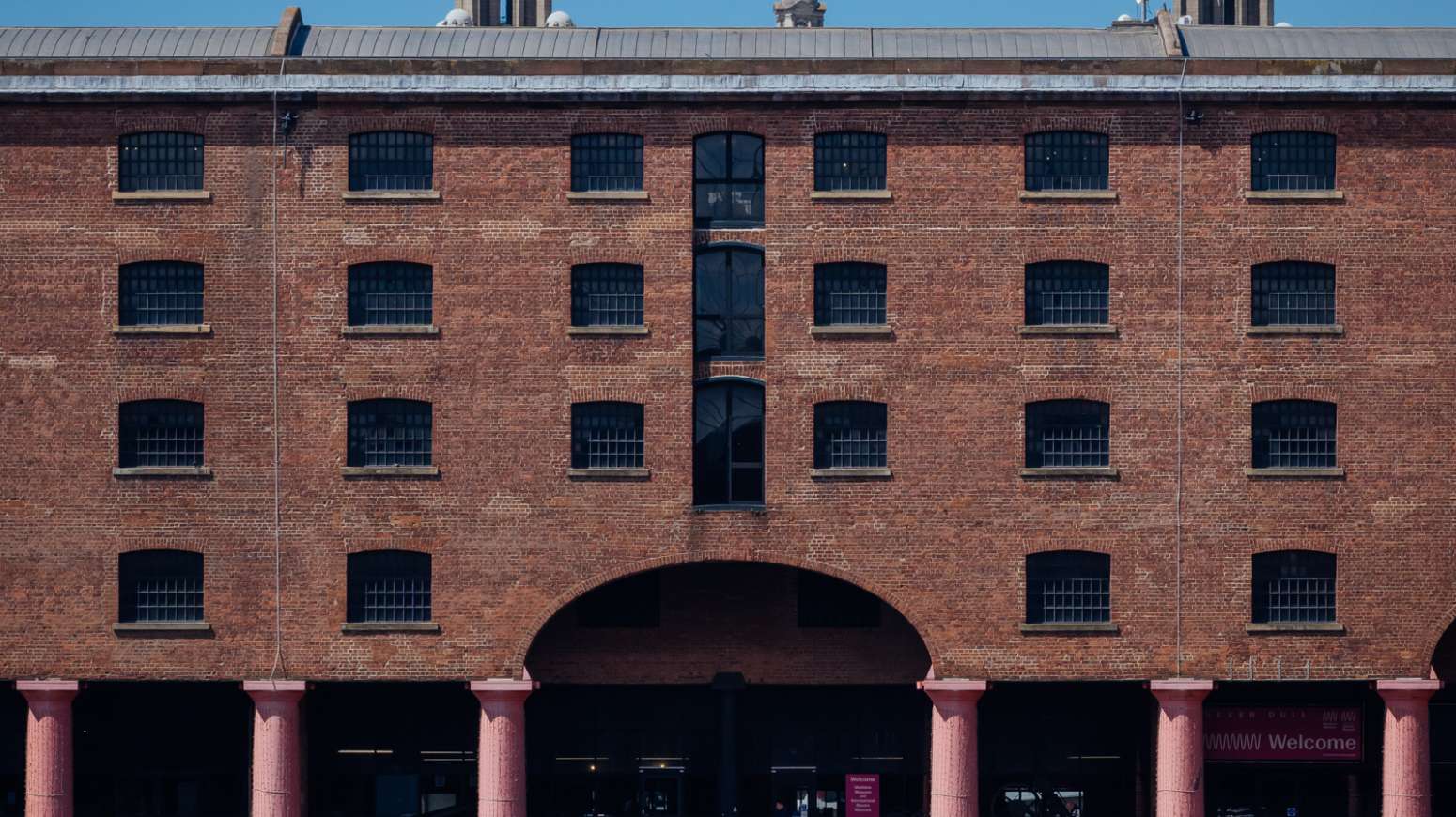 view looking over the water  from Albert Dock towards Colonnades side